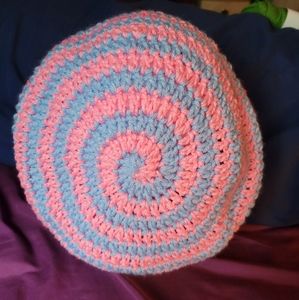 Cotton Candy Spiral Slouch Hat